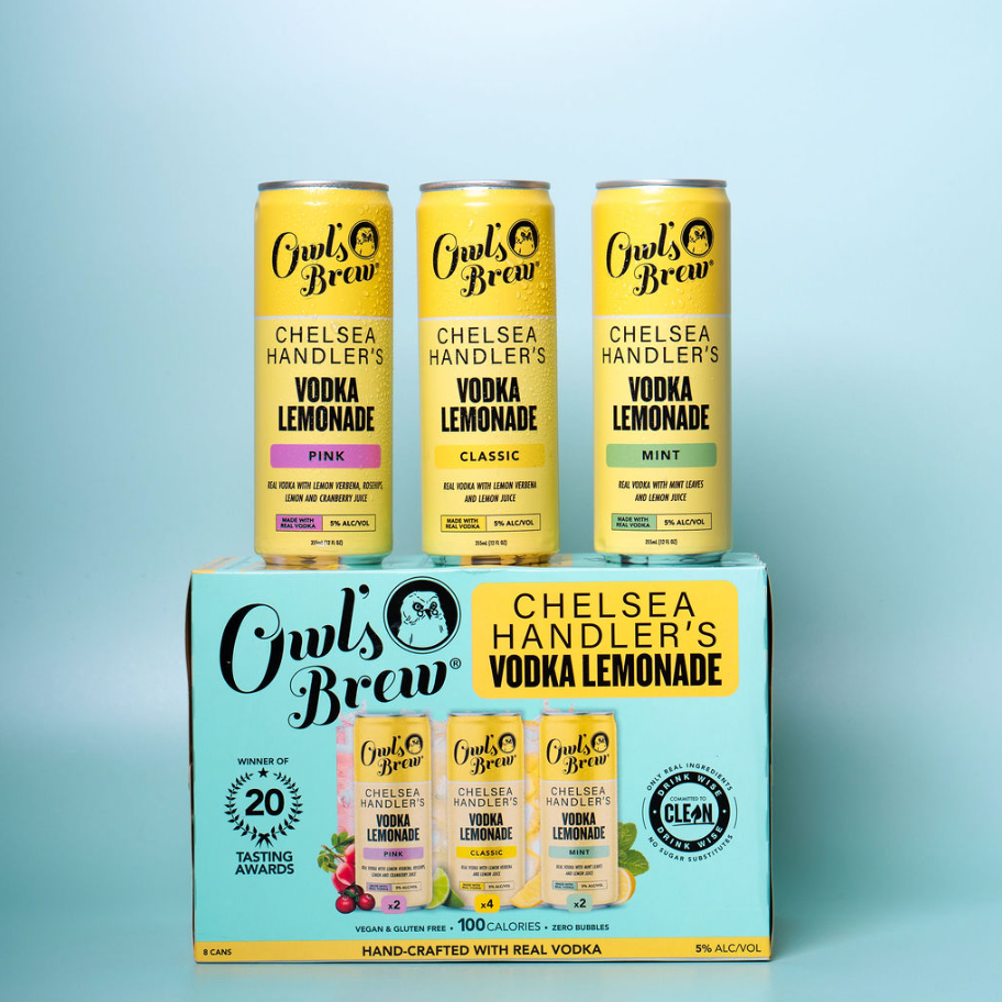Owl's Brew Chelsea Handler Lemonade Variety Pack 8pk Cans bottle