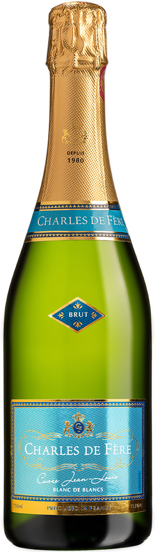 Charles de Fère Brut Blanc de Blancs Brut Cuvée Jean Louis NV bottle