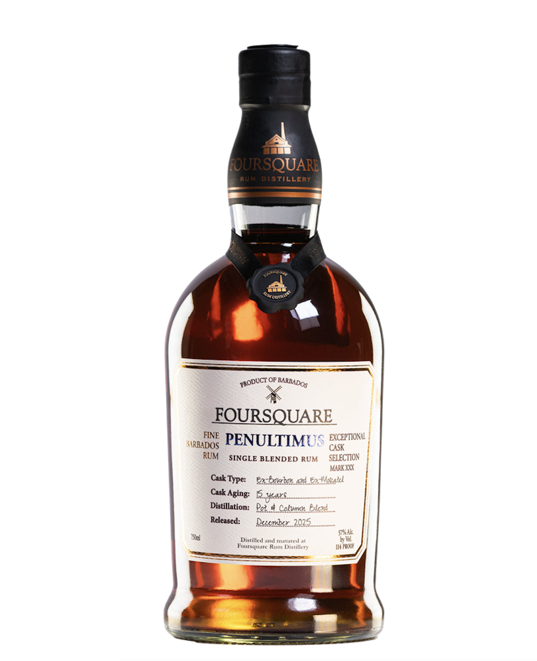 Foursquare "Penultimus" 15yr Exceptional Cask Rum  750ml bottle