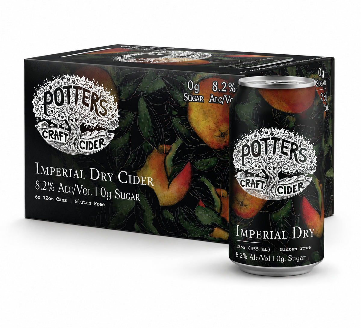 Potter's Imperial Dry Cider 6pk Cans bottle