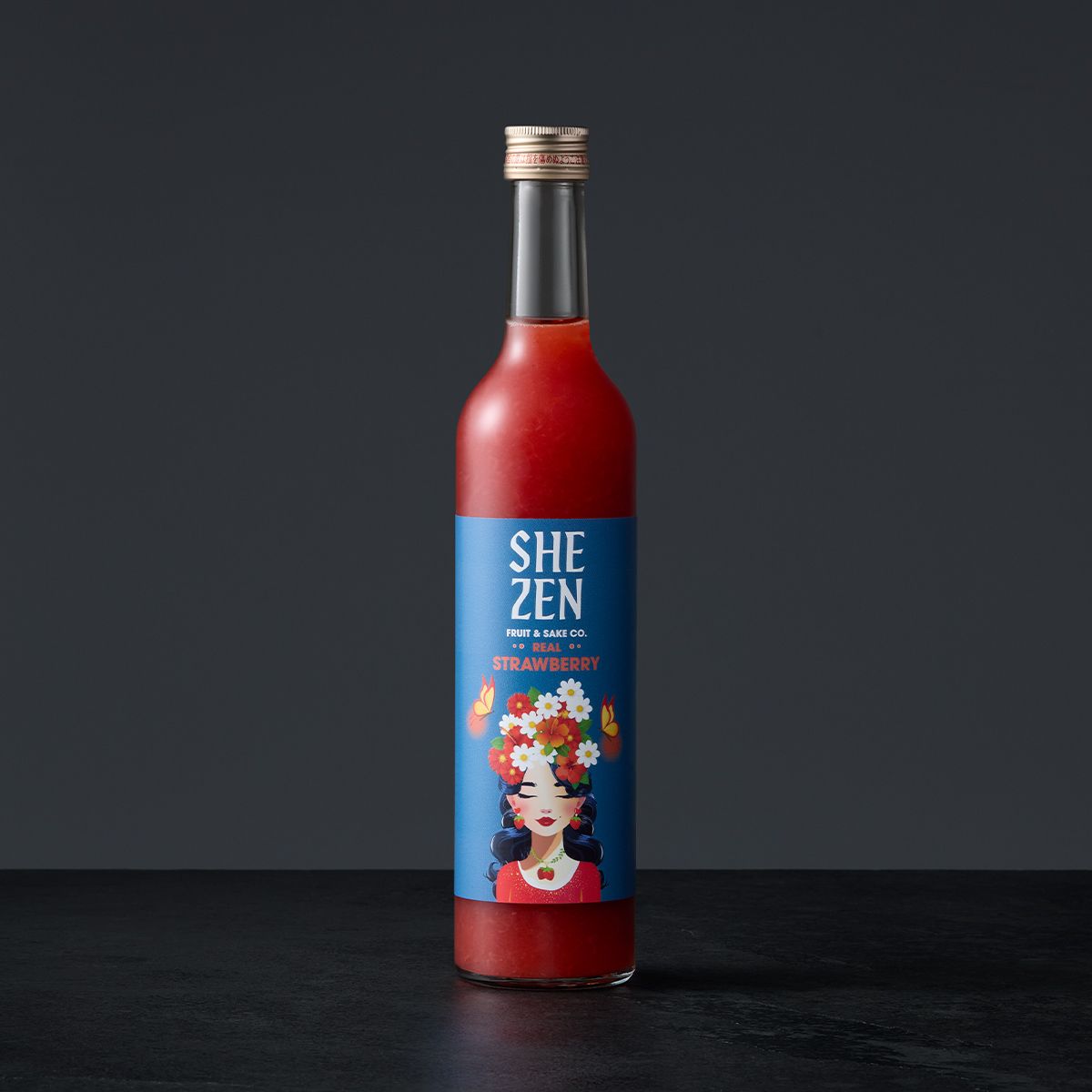 Shezen Real Strawberry Sake 500ml bottle